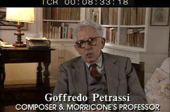 Morricone's professor Goffredo Petrassi recall his student Ennio Morricone