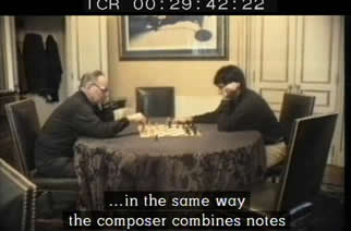 莫里康内和儿子安德列下棋