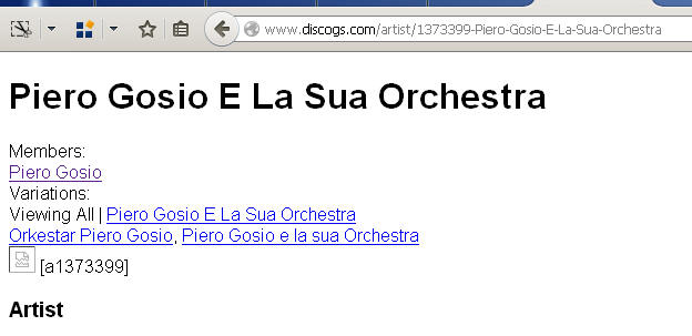 Piero Gosio E La Sua Orchestra