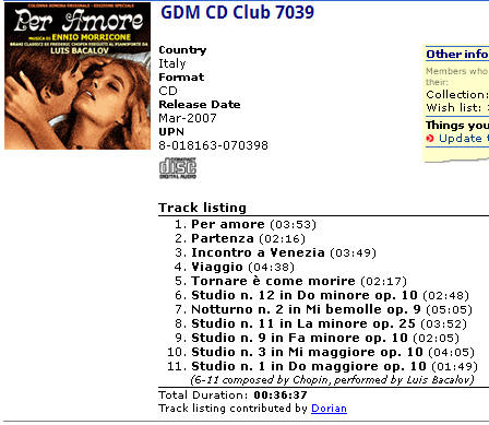 GDM CD Club 7039 	