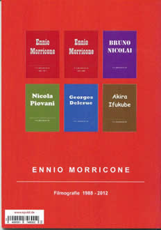 the 2013 filmography books from German （ENNIO MORRICONE-FILMOGRAFIE）cover back