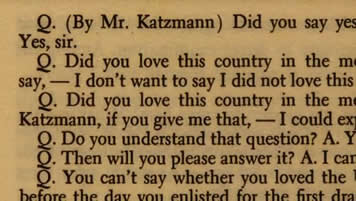 An inquest notes of courtroom (A dialogue between the District Attorney Katzman and Venzitte, see 1971 movie 01:02:56)