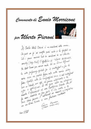 the autograph of Maestro Ennio Morricone!