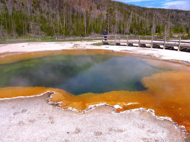 Yellowstone NP - hot springs and pools 