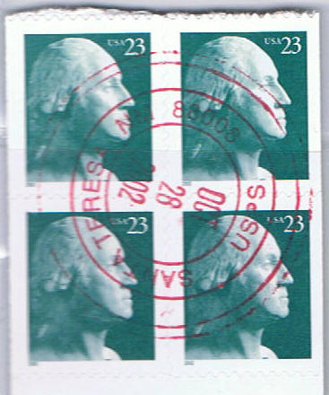 The stamps George Washington - first president of the USA 