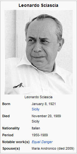author of the novel Leonardo Sciascia