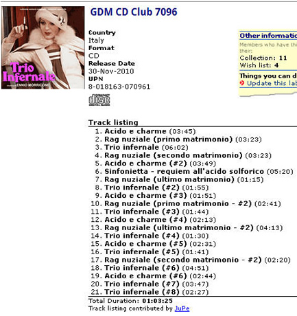 GDM CD Club 7096  