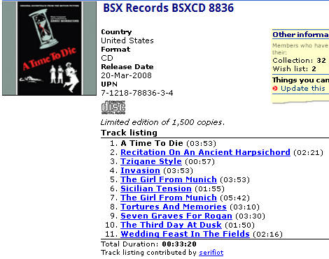 BSX Records BSXCD 8836