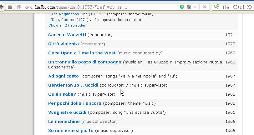 Ennio morricone is conductor and musicc supervisor