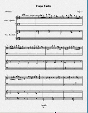 the third piece played by the Jelly Roll Morton in the piano duel score