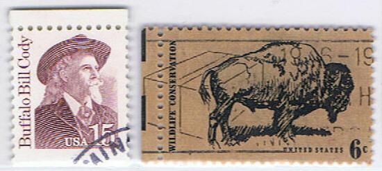 邮票-02 水牛城,水牛和牛仔