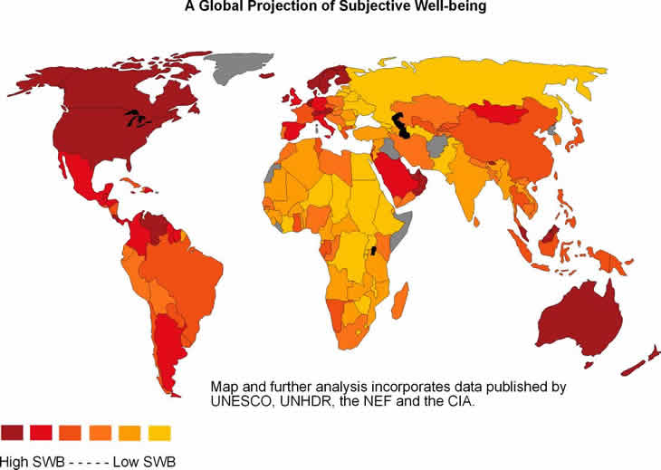 A report about World Map of Happiness